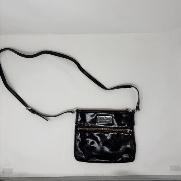 Handbags - Kate spade Black Leather Crossbody Bag with Front Zip Pocket